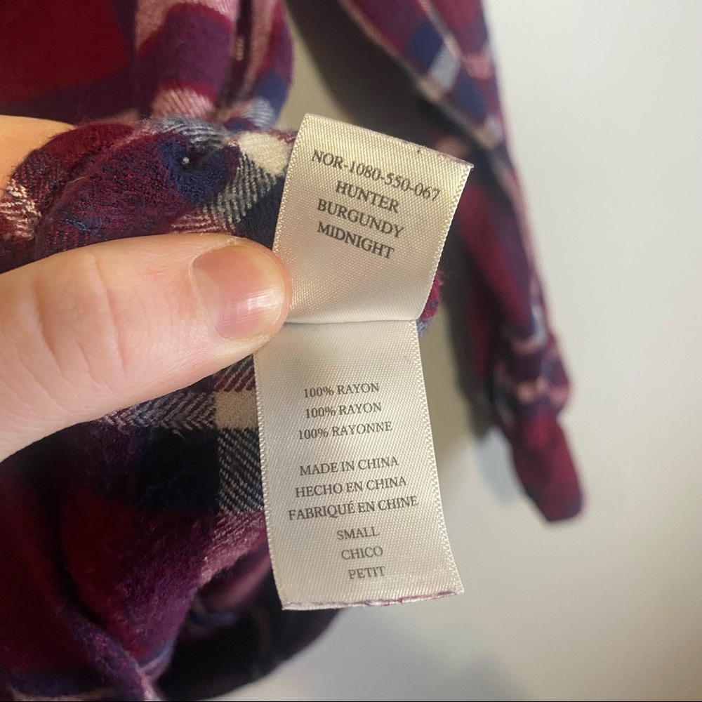 Rails Size Small Hunter Burgundy Midnight Button … - image 6